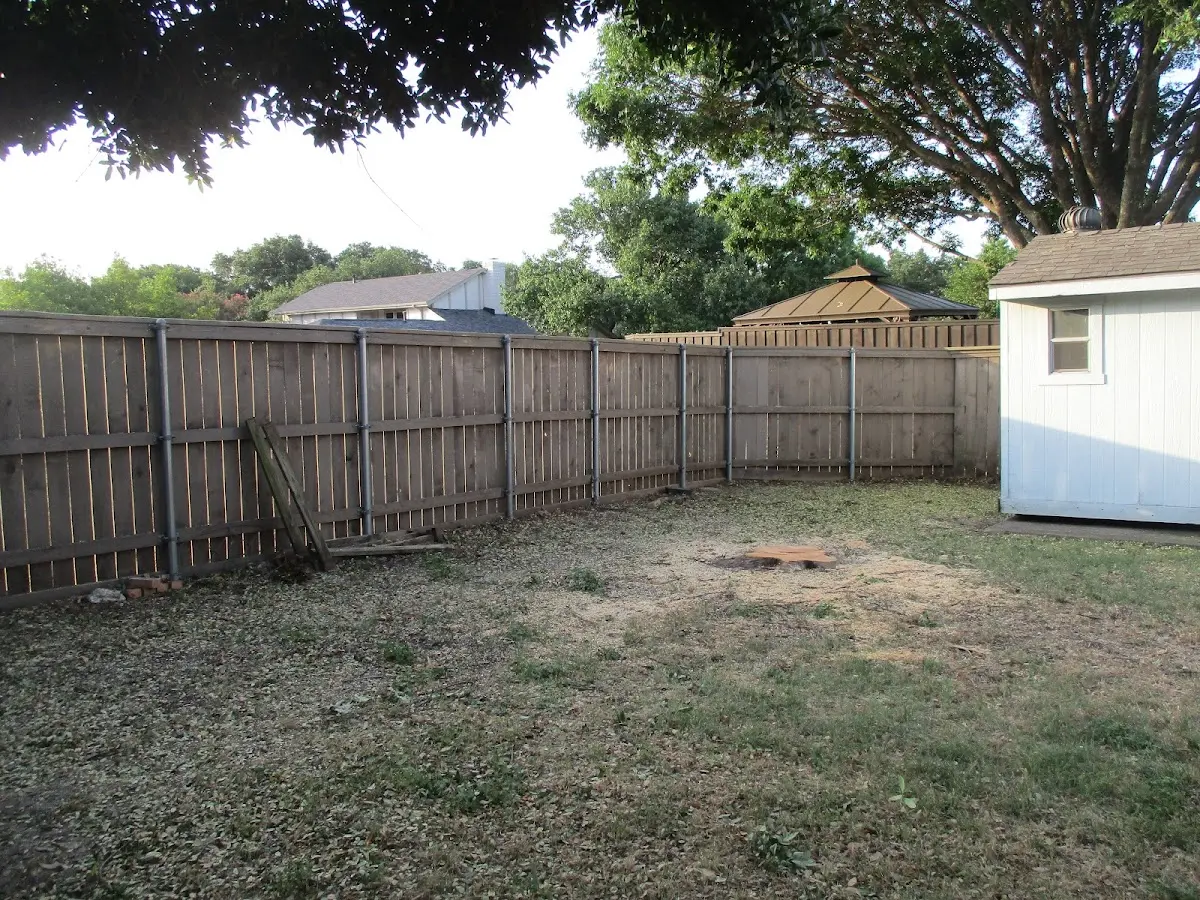 Cleared yard after professional tree removal in Cottonwood